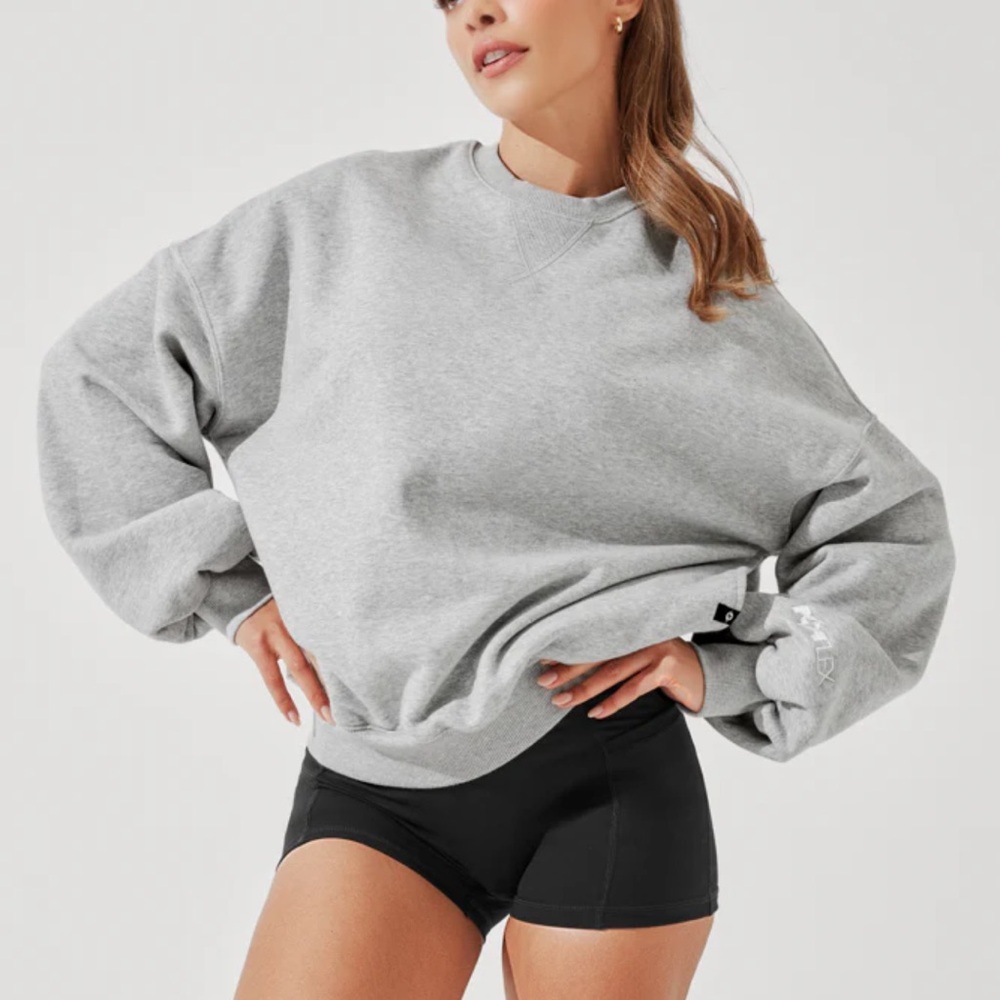 POPFLEX Gray Crew Neck Sweater